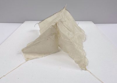 'Whiteout', 30x20cm approx, folded bees wax paper