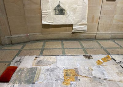 'Ground sheet' install at The Royal Scottish Society of Painters in Watercolour (RSW)