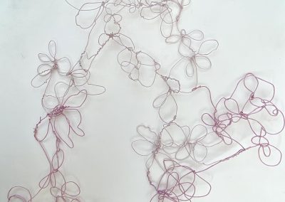 Textile, Drawing in wire, 40cm +