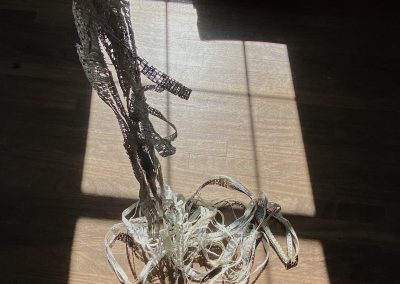 Place setting recycled materials and shadow
