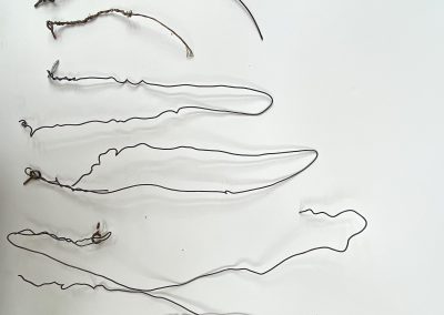 What is left behind Wire, hooks from back of picture frames C 1950's